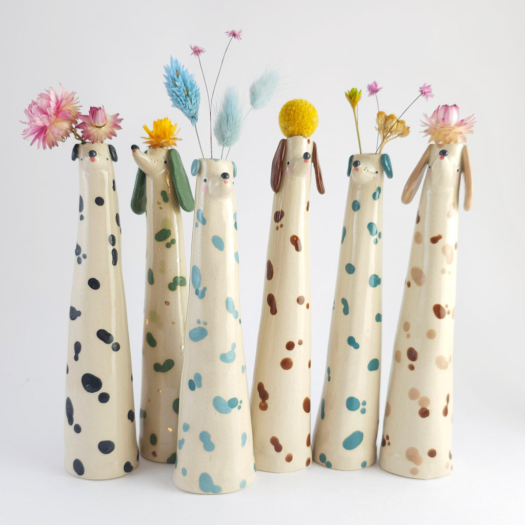 Cookie the Wonky Pup Vase