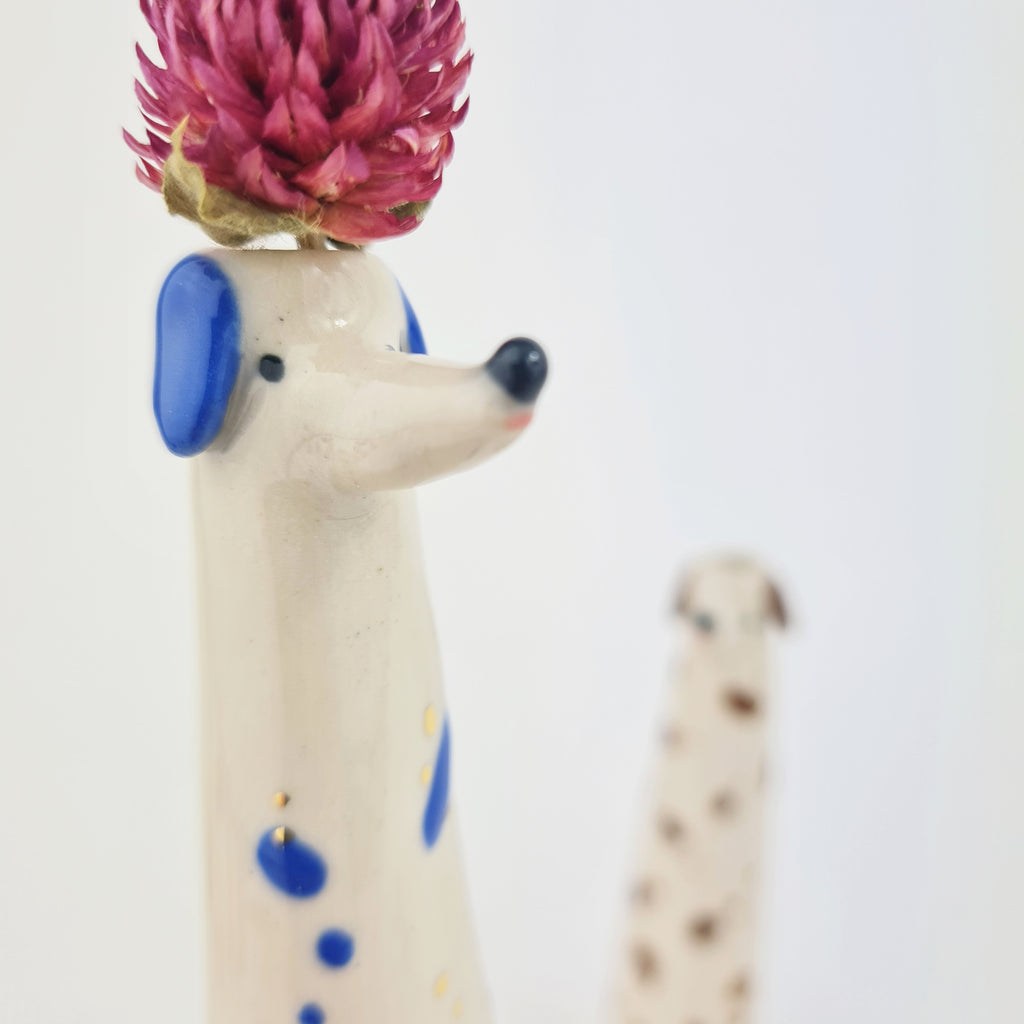 Golden Dots Collection: Peaches the Weirdo Pup Vase