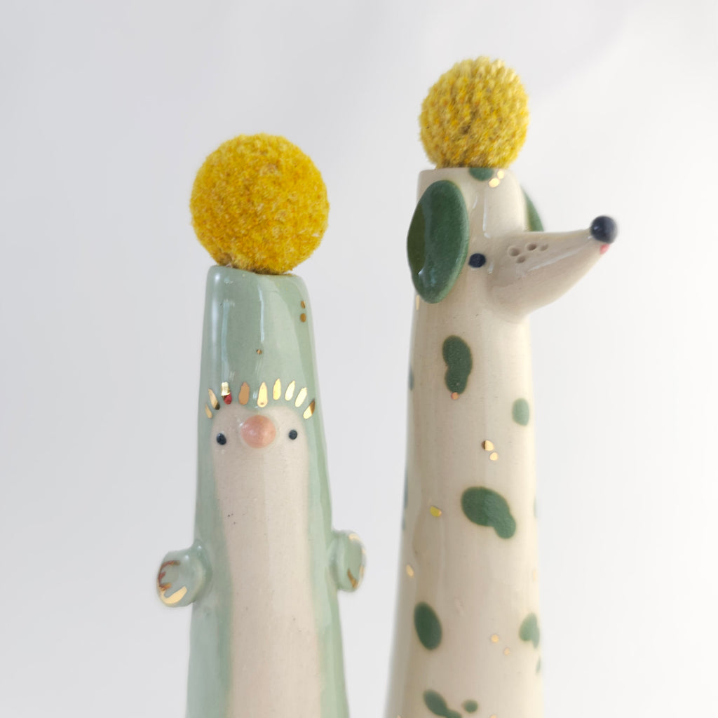 Golden Dots Collection: Mozart the Weirdo Pup Vase