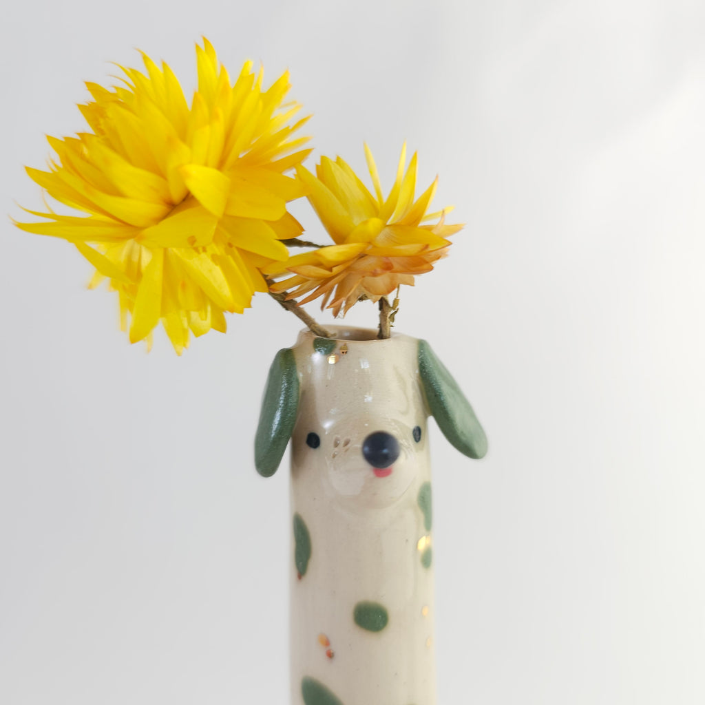 Golden Dots Collection: Mozart the Weirdo Pup Vase