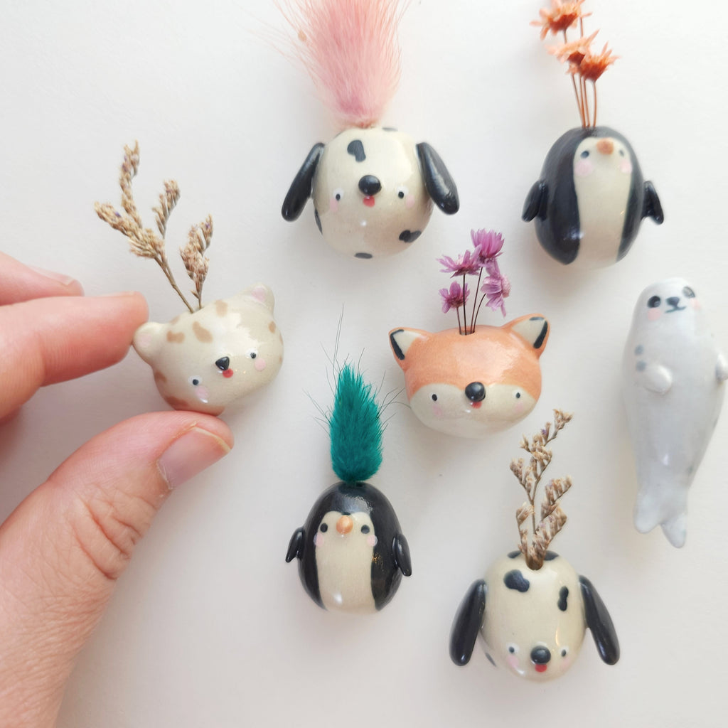 Flower Penguin Magnet