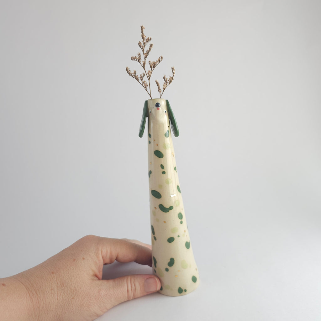 Golden Dots Collection: Roger the Wonky Pup Vase