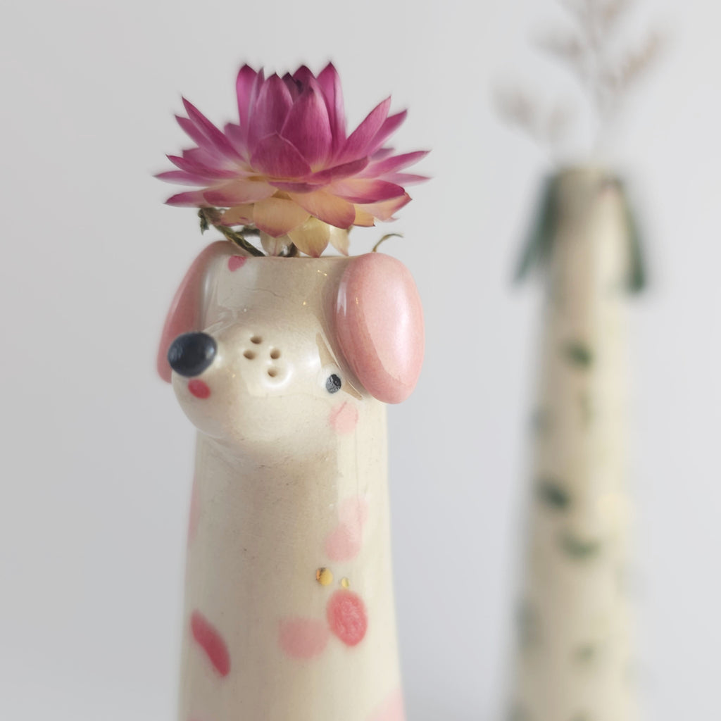 Golden Dots Collection: Sandy the Wonky Pup Vase