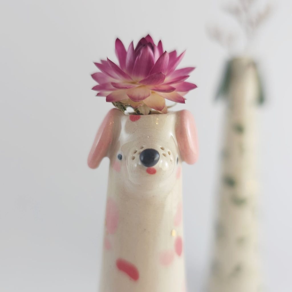 Golden Dots Collection: Sandy the Wonky Pup Vase
