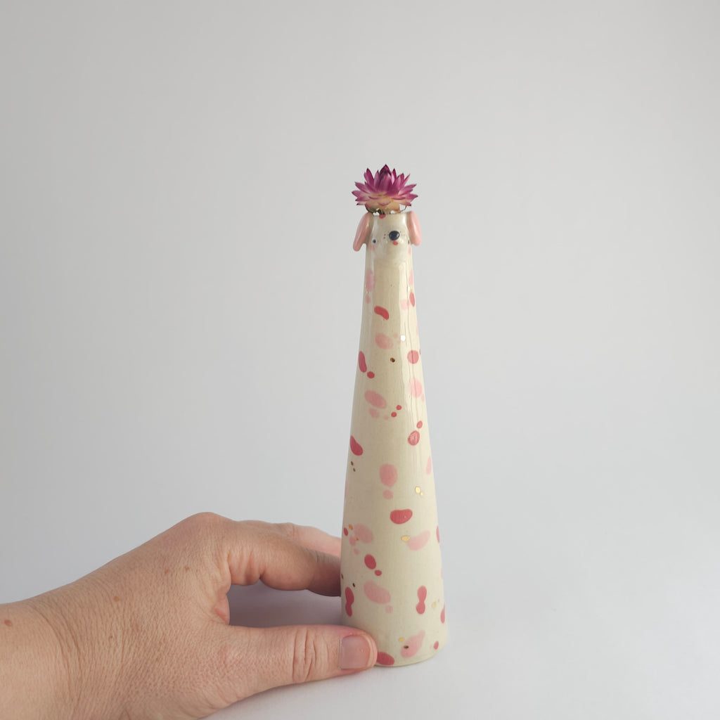 Golden Dots Collection: Sandy the Wonky Pup Vase