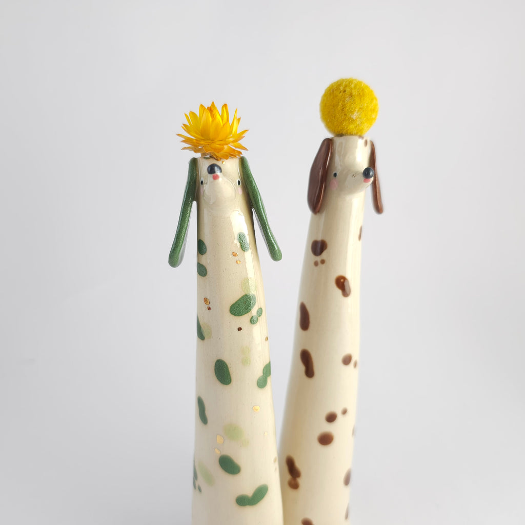 Golden Dots Collection: Roger the Wonky Pup Vase