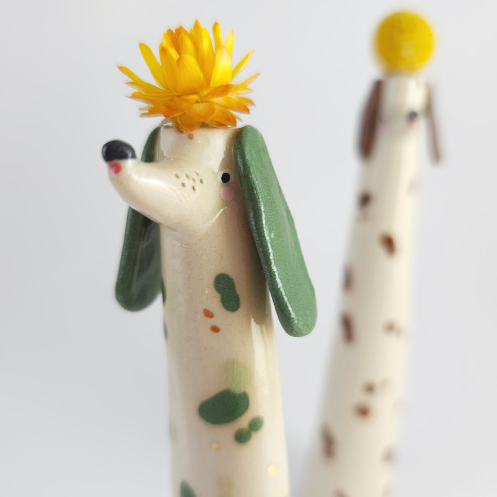Golden Dots Collection: Roger the Wonky Pup Vase
