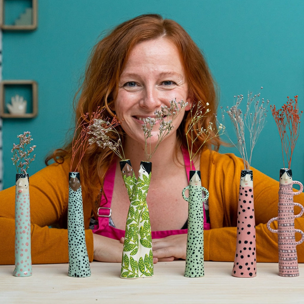 Painting Weirdo Bud Vases (June 15)