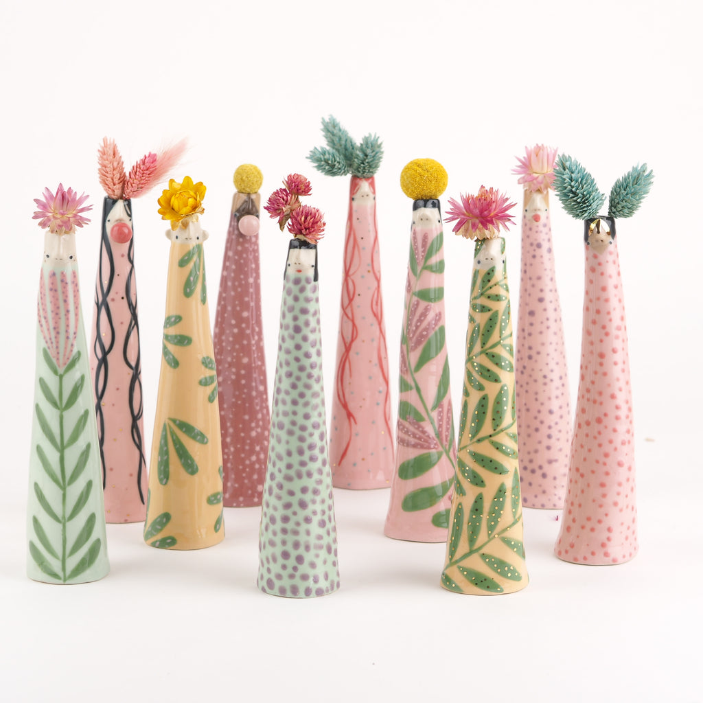 Golden Dots Collection: Dew the Weirdo Bud Vase