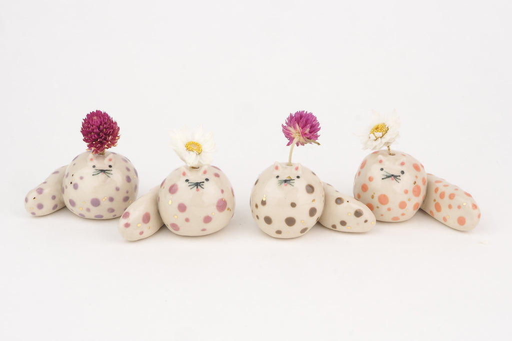 Chunky Kitty Vase