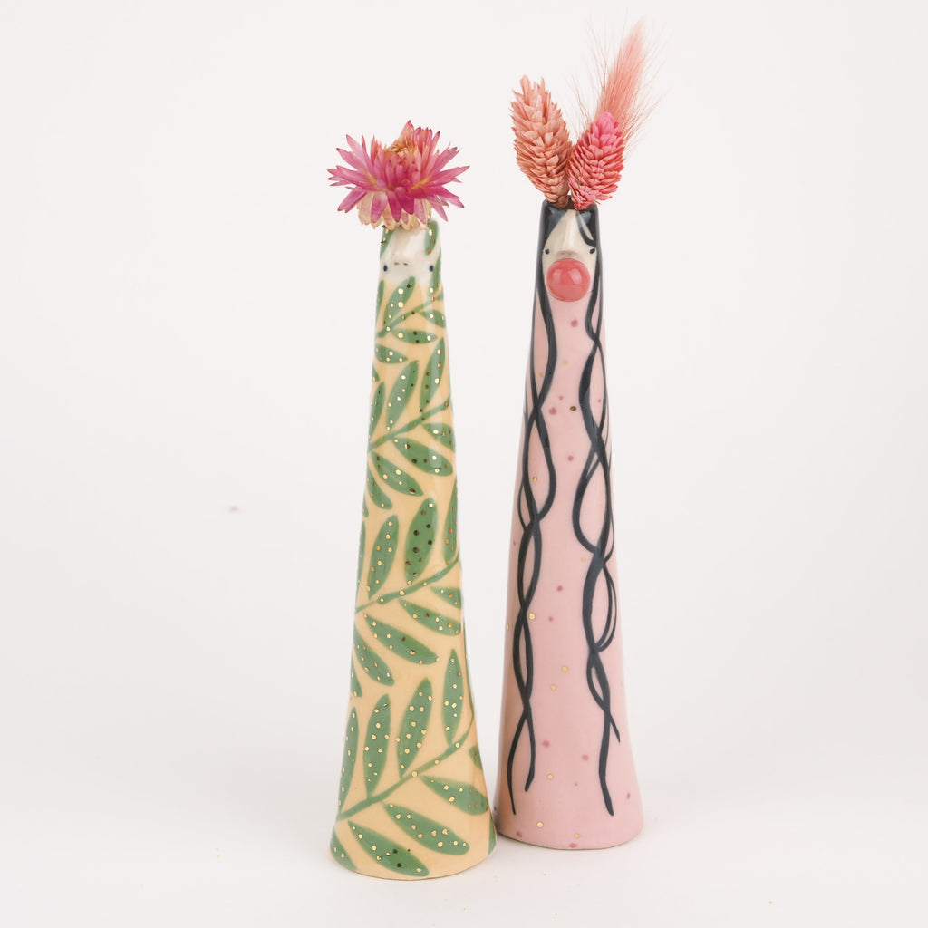 Golden Dots Collection: Dew the Weirdo Bud Vase