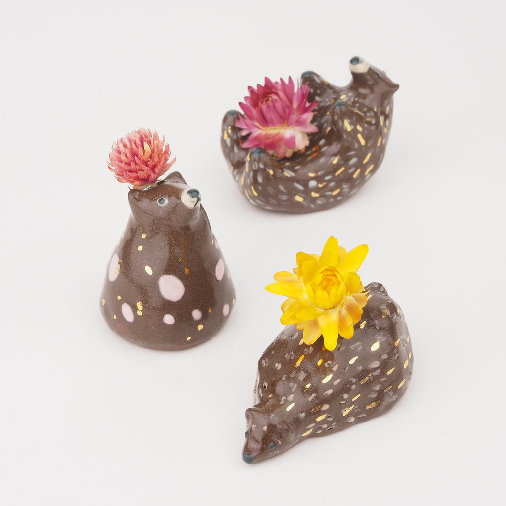Seconds Collection: Flower Bear Sculpture