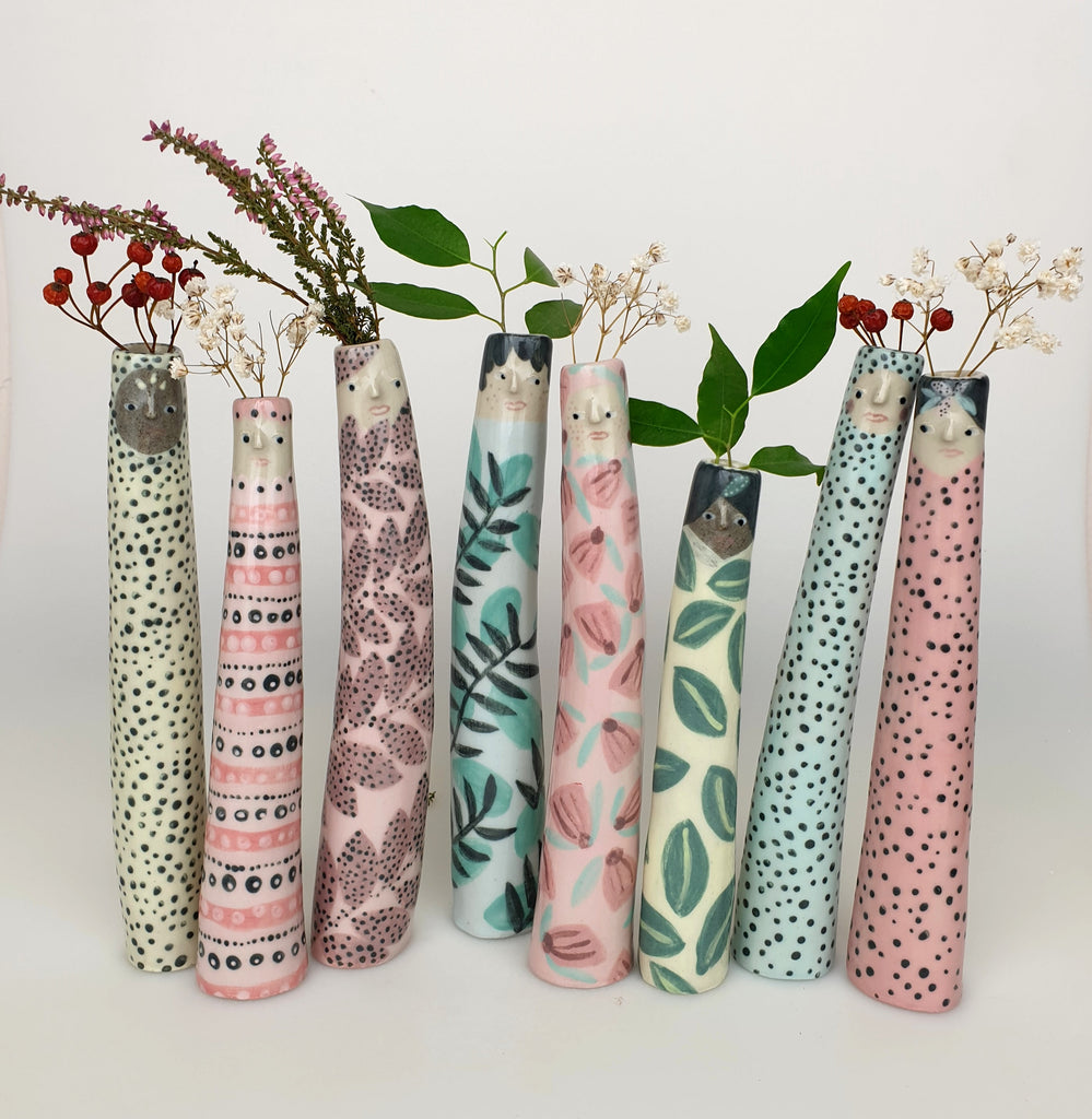 Painting Weirdo Bud Vases (June 15)