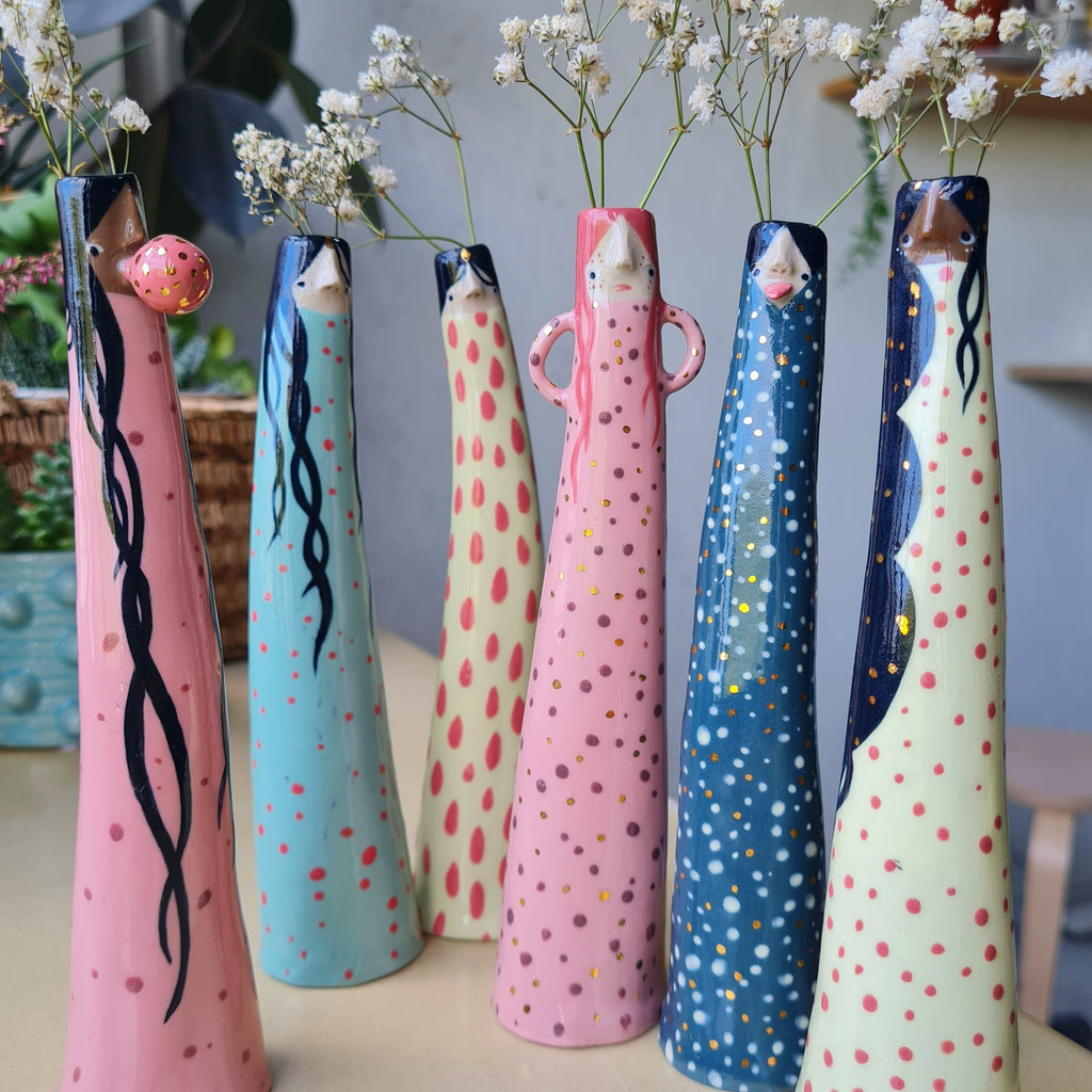 Painting Weirdo Bud Vases (June 15)